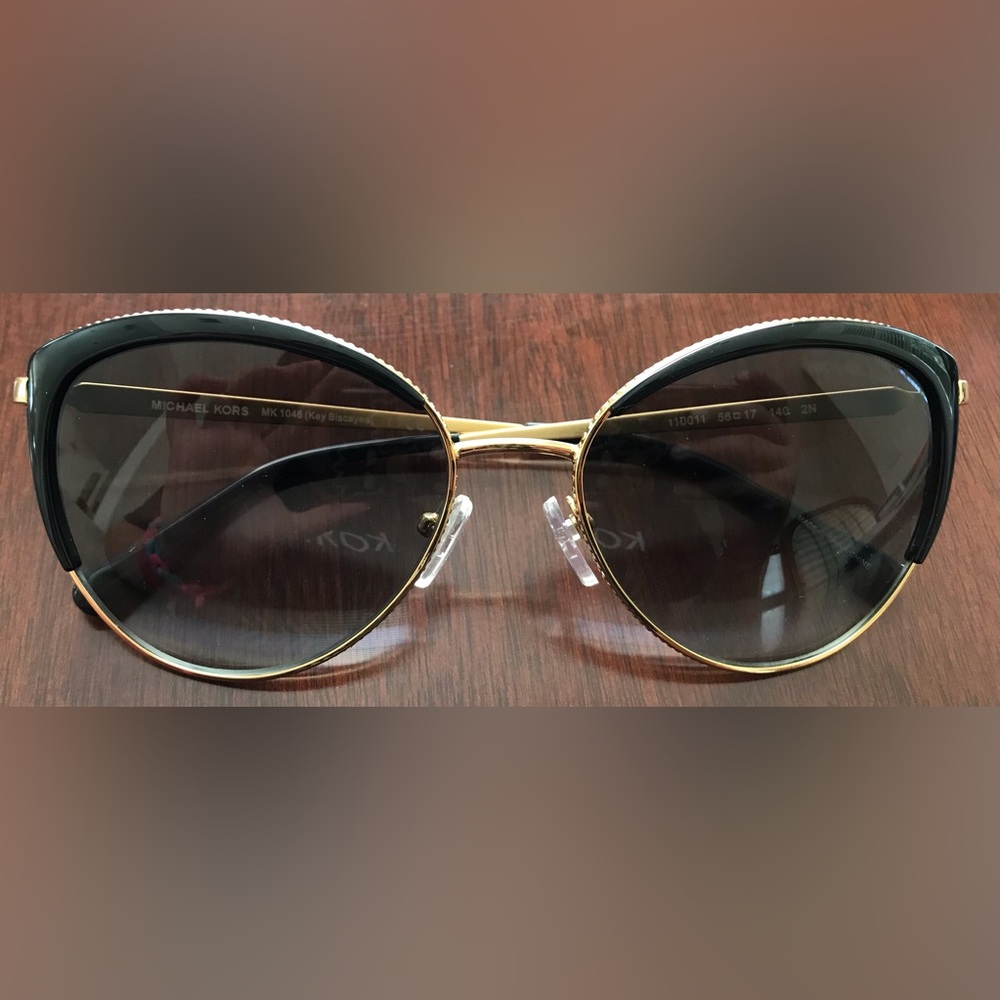 Michael Kors Black and Gold Cateye Sunglasses